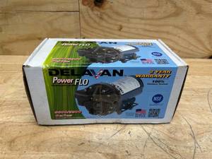 lot 177 image: Delavan Pumps, 12v DEMAND STYLE DIAPHRAGM SPRAYER PUMP, Volts 12 Pump Type Diaphragm, Max. Flow Rate 3 GPM, Model# 5830-201E-SB (untested)
