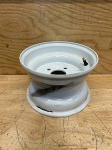 lot 187 image: white painted steel wheel rim