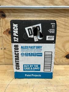 lot 230 image: DAP Alex Fast Dry White Siliconized Acrylic Latex WindowsDoorsSealPaint Caulk 10.1 oz (1 box of 12)