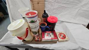 lot 4 image: Lot of Various Coca Cola CupsDrink CupsGodfather Pitcher