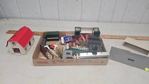 lot 34 image: Lot of Model BuildingsAnimals and Train Avon Cologne Vessel