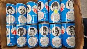 lot 37 image: Lot of 12 RC Cola Cans with MLB Players as Pictured
