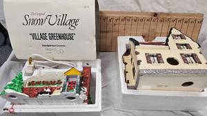 lot 60 image: Snow Village Greenhouse and Dept 56 Sanoma