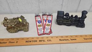 lot 48 image: Two Railway Themed Cologne Bottles, one in box