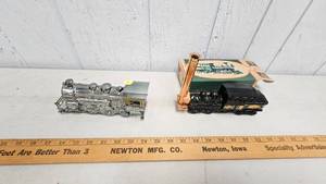 lot 50 image: Two Railroad Themed Cologne Bottles wMeikai 35 mm Camera