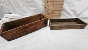 lot 92 image: Lot of 2 Wood Land O Lakes Cheese Boxes