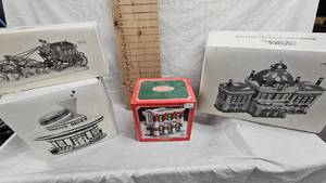 lot 132 image: Snow Village Dinahs Drive Inn, Victorian Station and Others