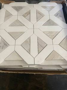 lot 17 image: Angora Geometric Pattern Tile Sheets - 10 Sheets per Box - Made in Vietnam