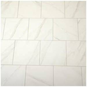 lot 28 image: Daltile SL60 Bianco Calacatta Porcelain Tile - Floor & Wall, 3 Boxes 12 X 12
