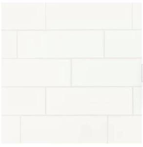 lot 29 image: Daltile Restore Bright White 4x12 Ceramic Wall Tile - 3 Boxes