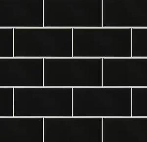 lot 32 image: Daltile Restore Matte Black 3x6 Ceramic Wall Tile - 2 Boxes (BacksplashWall Use)