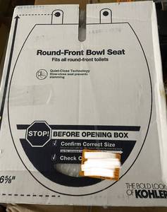 lot 59 image: KOHLER Round-Front Toilet Bowl Seat Fits All Round-Front Toilets