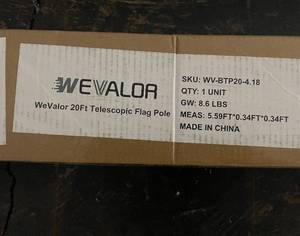 lot 69 image: WeValor 20ft Telescopic Flag Pole
