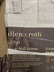 lot 71 image: Allen  Roth Platform Shower Wall System 48 W x 34 D x 79 H in