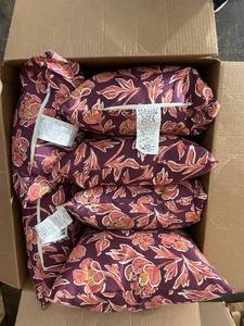 lot 81 image: Purple Floral Throw Pillows - Set of 4 Decorative Cushions
