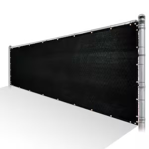 lot 86 image: SunnyRoyal 6 x 24 Privacy Fence Screen - 220GSM Black Outdoor Patio
