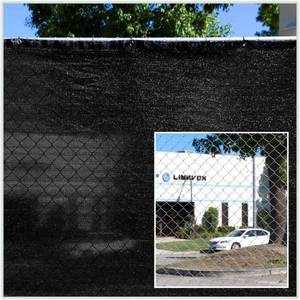 lot 87 image: SunnyRoyal 6 x 24 Privacy Fence Screen - 220GSM Black Outdoor Patio