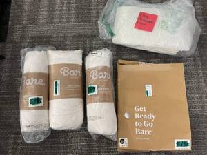 lot 104 image: King Sized Bed Skirts and Pillowcases