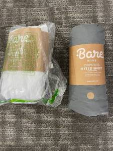 lot 122 image: 2 Bare Home Split Head Flex King Fitted Sheets - Premium Microfiber