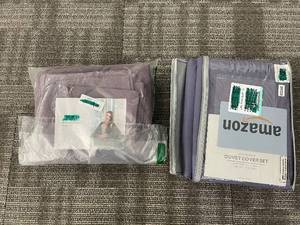 lot 143 image: Bare Home Oversized Queen Duvet Cover Set - Premium Microfiber - 2 Pillow Shams