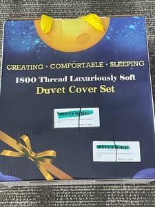 lot 145 image: Duvet Cover Set - 1800-thread-count Luxuriously Soft - Queen - White