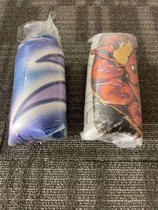 lot 158 image: Throw Blankets - Purple Gradient Swirl & Orange Graphic (Lot of 2)