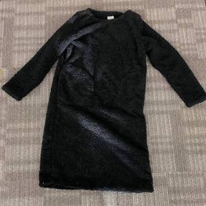 lot 175 image: SERRA Black Fuzzy Knit Pajama Dress - Size SM - 100% Polyester
