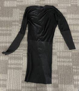 lot 207 image: SERRA Black Long-Sleeve Knit Dress - Size S