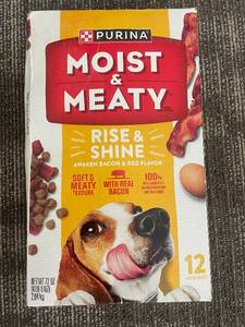 lot 221 image: Purina Moist & Meaty Rise & Shine 12-Pack Dog Treat Pouches