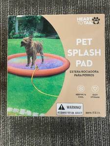 lot 239 image: Heart to Tail Pet Splash Pad - 58.5 in Diameter PVC Water Mat