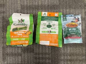 lot 241 image: Greenies Teenie Dental Treats Sweet Potato - 2-Pack & Zukes Mini Naturals Turkey & Cranberry - 1 Bag