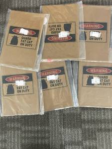 lot 265 image: Fat Cat On Duty Warning - 6-Pack Cat Hideout Bags