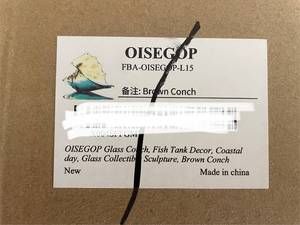 lot 281 image: OISEGOP Glass Conch - Brown Conch - FBA-OISEGOP-L15 - Fish Tank Decor - New