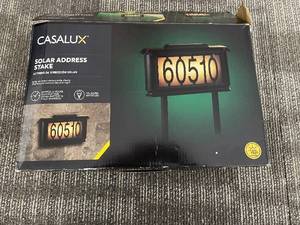 lot 289 image: Casalux Solar Address Stake 60510 - Outdoor LED House Number Light