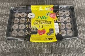 lot 293 image: Jiffy Tomato & Vegetable Greenhouse Kit - 36 Peat Pellets