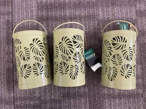 lot 349 image: Casalux Solar Decorative Metal Lanterns - Set of 3 - Outdoor Garden Lighting