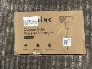 lot 368 image: Liblins Outdoor Solar Powered Landscape Spotlights 6-Pack IP67 Waterproof