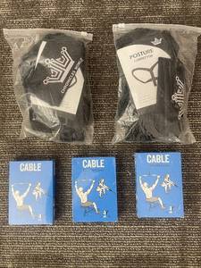 lot 372 image: NewMeFitness Cable Exercise Cards Set (3 Boxes)  Posture Corrector Set (2-Pack)
