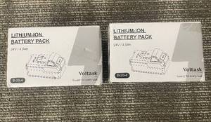 lot 374 image: Voltask 24V 4.0Ah Li-ion Battery Pack B-20-4 - 2-Pack