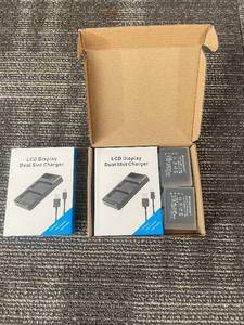 lot 406 image: LCD Display Dual Slot Charger - 2-Pack With 2 Batteries