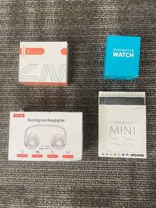 lot 408 image: Capox N1 Wireless Earbuds - Pedometer Watch - Rocketbook Mini - FS-28 Rotating Neck Hanging Fan