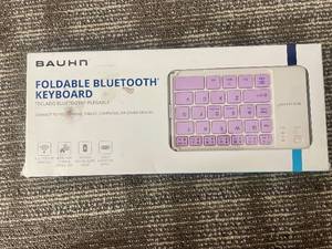 lot 413 image: BAUHN Foldable Bluetooth Keyboard - Portable Wireless Keyboard
