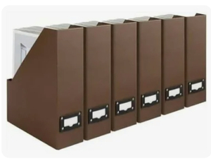 lot 416 image: X004DWYQEN - 6-piece Foldable Office File (Color Coffee)
