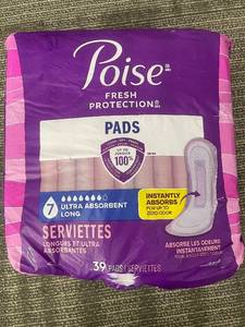 lot 426 image: Poise Pads Ultra Absorbent Long - Fresh Protection - 39 Pads