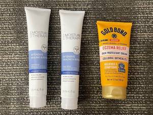 lot 449 image: Avon Moisture Therapy Intensive Healing & Repair Hand Cream 125 ml - 2 Tubes & Gold Bond Eczema Relief 5.5 oz
