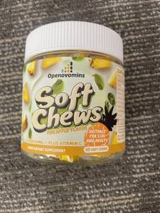 lot 497 image: Openovomins Soft Chews Pineapple Flavor - 60 Soft Chews, Iron 45 mg  Vitamin C