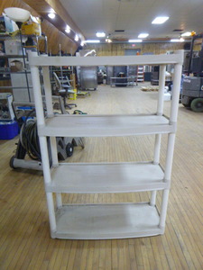 lot 27 image: Plano 4-Tier Plastic Shelving