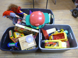 lot 56 image: 3 Totes of Childrens  Toys