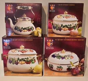 lot 146K image: LL-BR - Philippe Richard Kensington Garden Collection 4-Piece Cookware Set