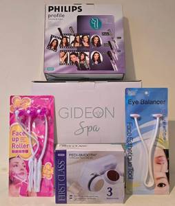lot 210K image: LL-BR - Philips Profile Hair Styler, Gideon Spa Shiatsu Foot & Back Massager, Jerdon JD51BX Pedi-Smooth Cordless Pedicure Set
